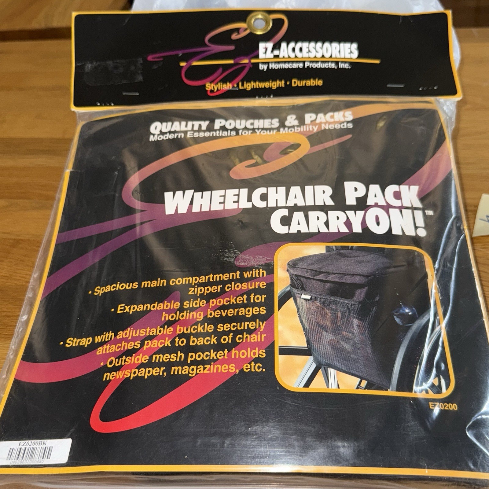 EZ-Accessories Universal Medical Mobility Wheelchair Back Carry On NEW EZ0200