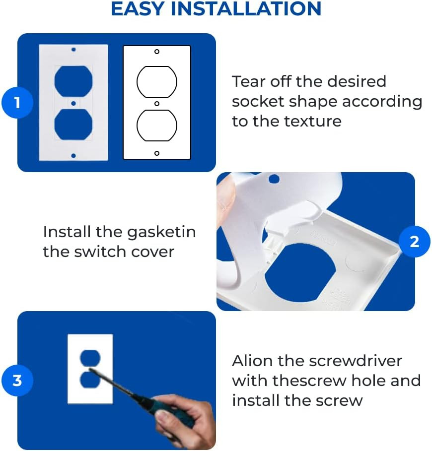 Wall Insulation Outlet Insulators Draft Sealers, 30 Pack Electrical Outlet Insul