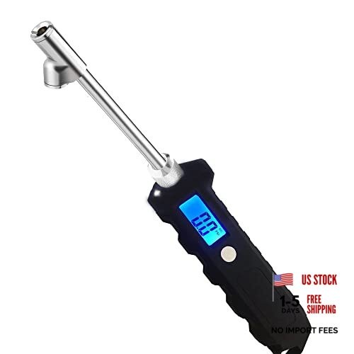 Digital Tire Pressure Gauge 230 PSI Heavy Duty Dual Head Stainless Steel Made