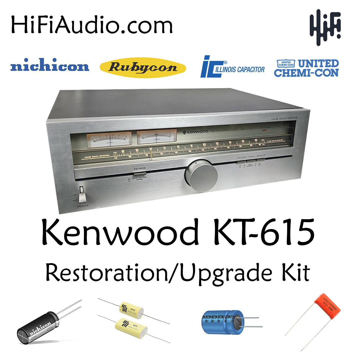 Kenwood KT-615 restoration recap repair service rebuild kit fix capacitor