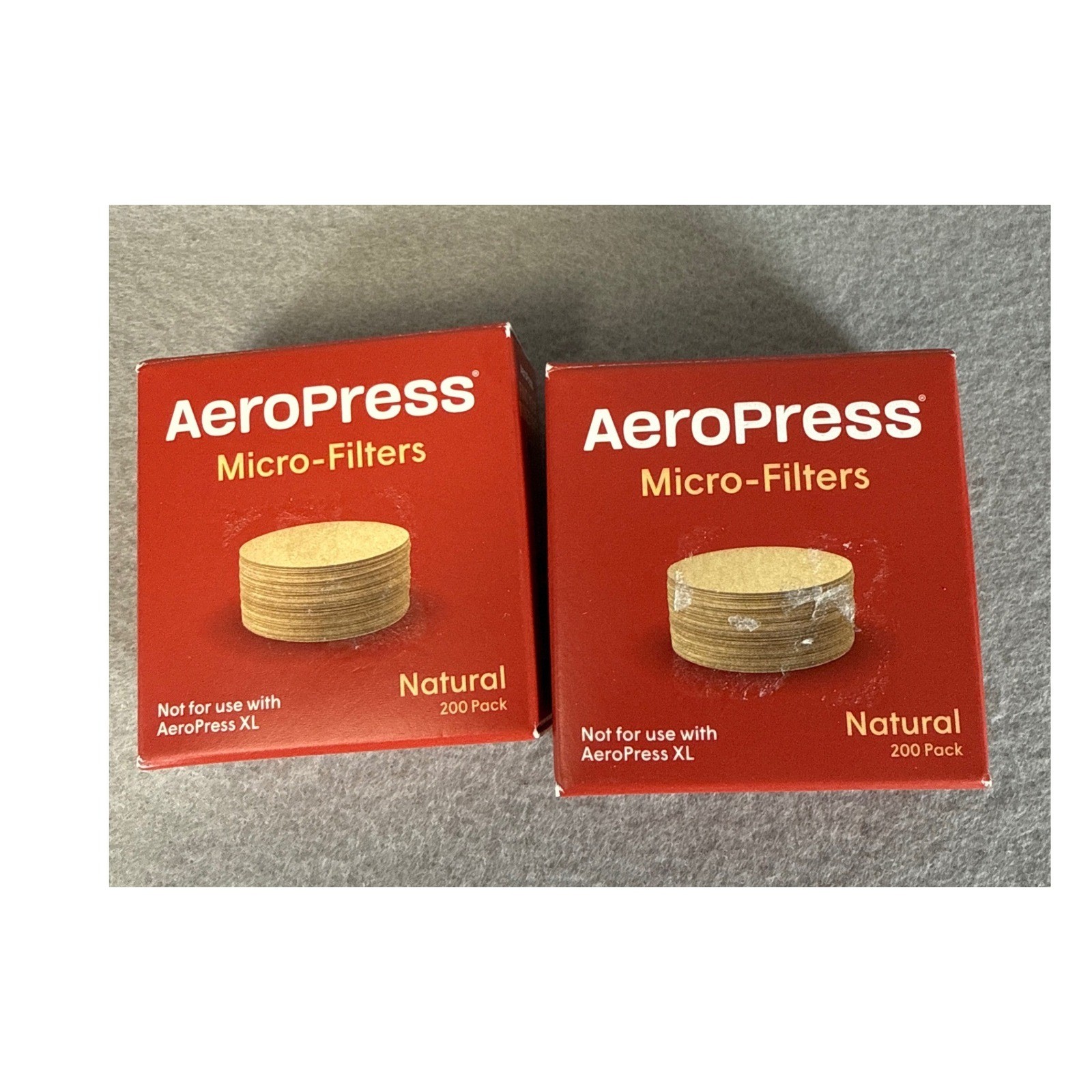 2 x AeroPress Micro Filters Natural 200 Pack Smooth Grit-Free Coffee Lot of 2