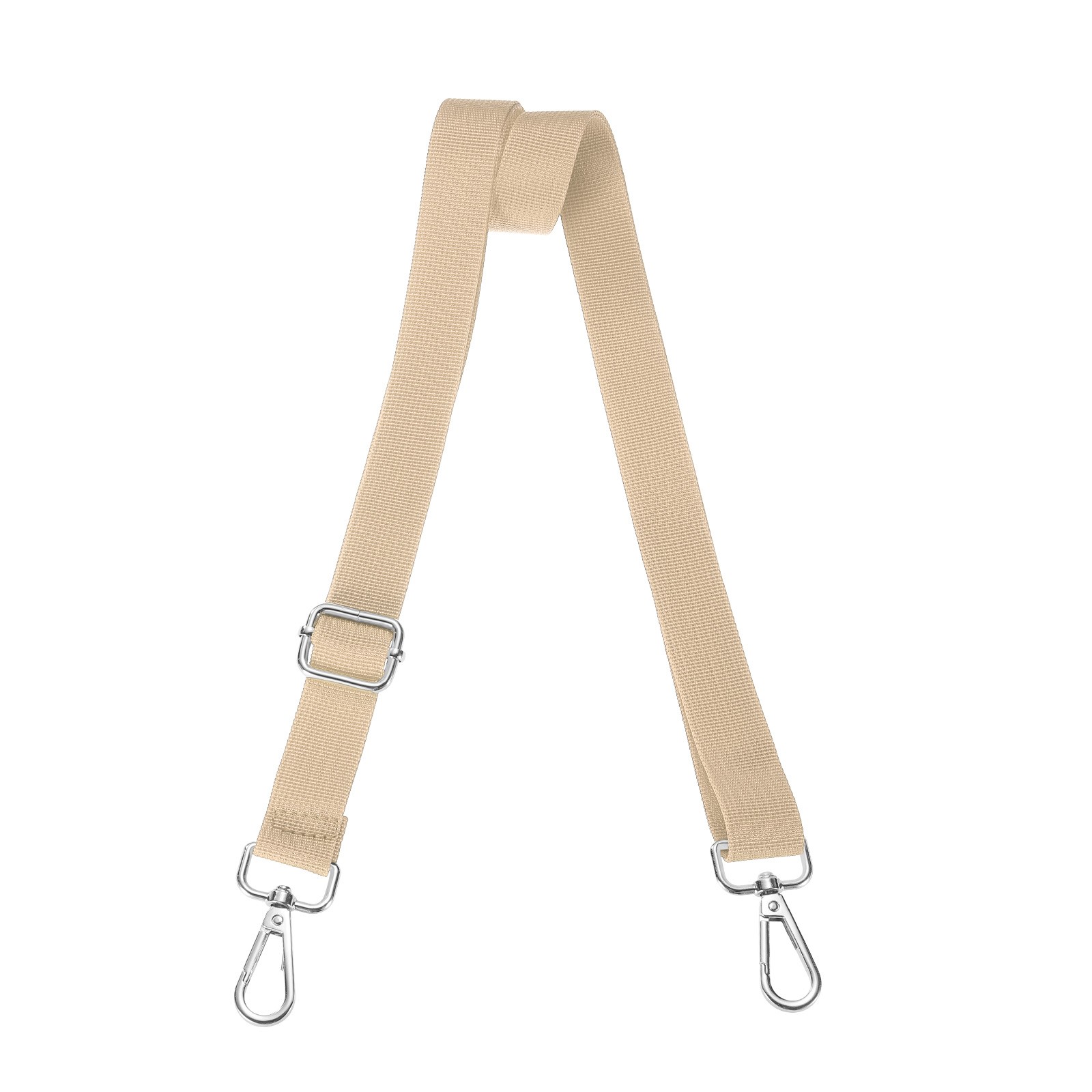 2.5cm Adjustable Light Gold Wide Shoulder Strap with Silver Pull Core Buckle