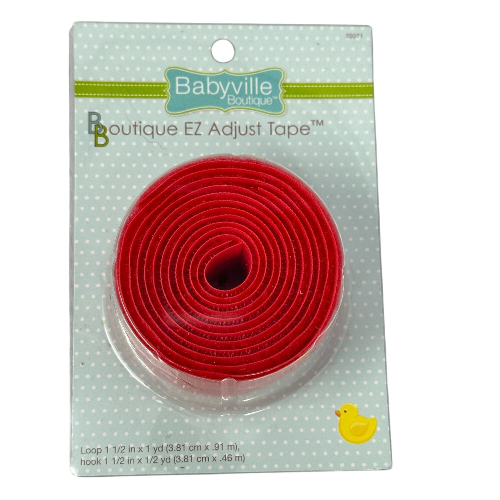 Discontinued Babyville 35071 EZ Adjust Tape Hook Loop Red DIY Cloth Diaper