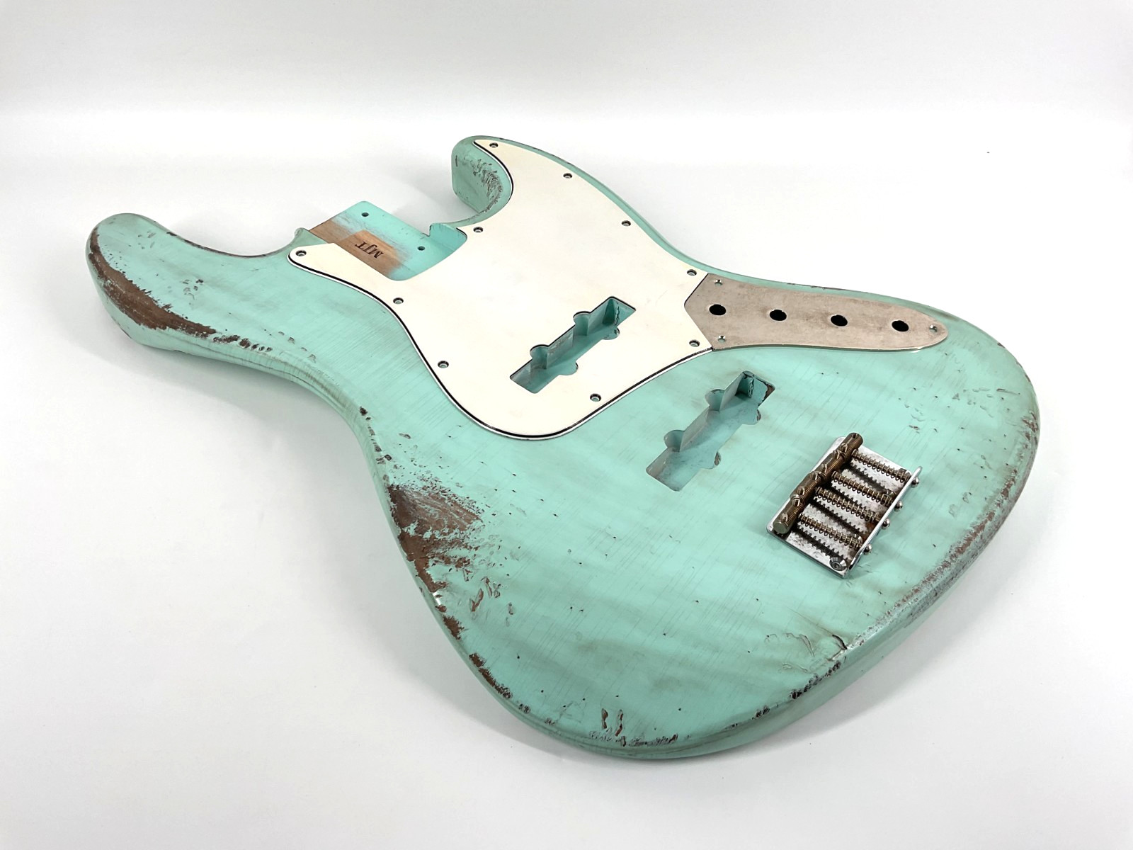 MJT OfficialCustom Vintage Aged Nitro Guitar Body Mark Jenny JBT Bass Sonic Blue
