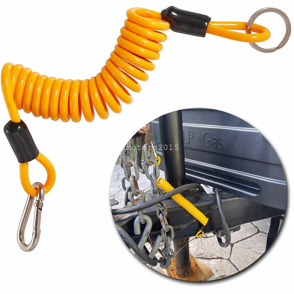 Trailer Breakaway Cable Heavy Duty Emergency Safety Lanyard for RV Camper Boat