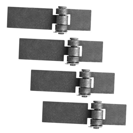 4 Pcs Heavy Duty Weld-On Butt Hinges, 6-3/8" x 1-5/8", Unequal Leaf Hinge for