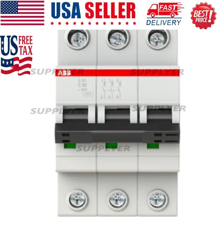 1PC New ABB Micro circuit breaker S203-C80 3P 80A #LL