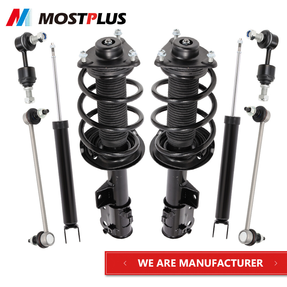 Front+Rear Strut Shocks Sway Bars For 12-14 Hyundai Sonata Kia Optima 2.4L 2.0L