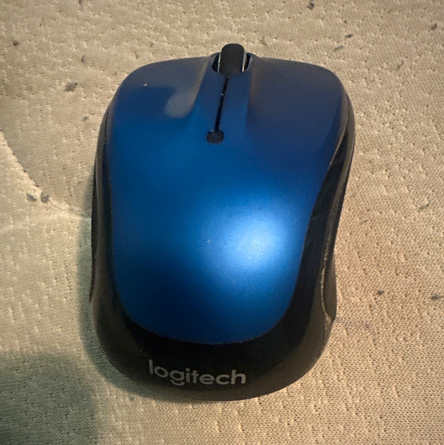 Logitech Wireless Optical USB Mouse w/ Receiver, Scroll Wheel, Blue/Black