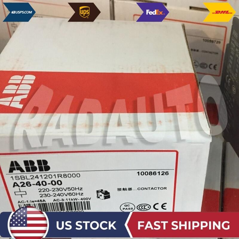 New ABB A26-40-00 24V 50Hz / 24V 60Hz Contactor 1SBL241201R8100