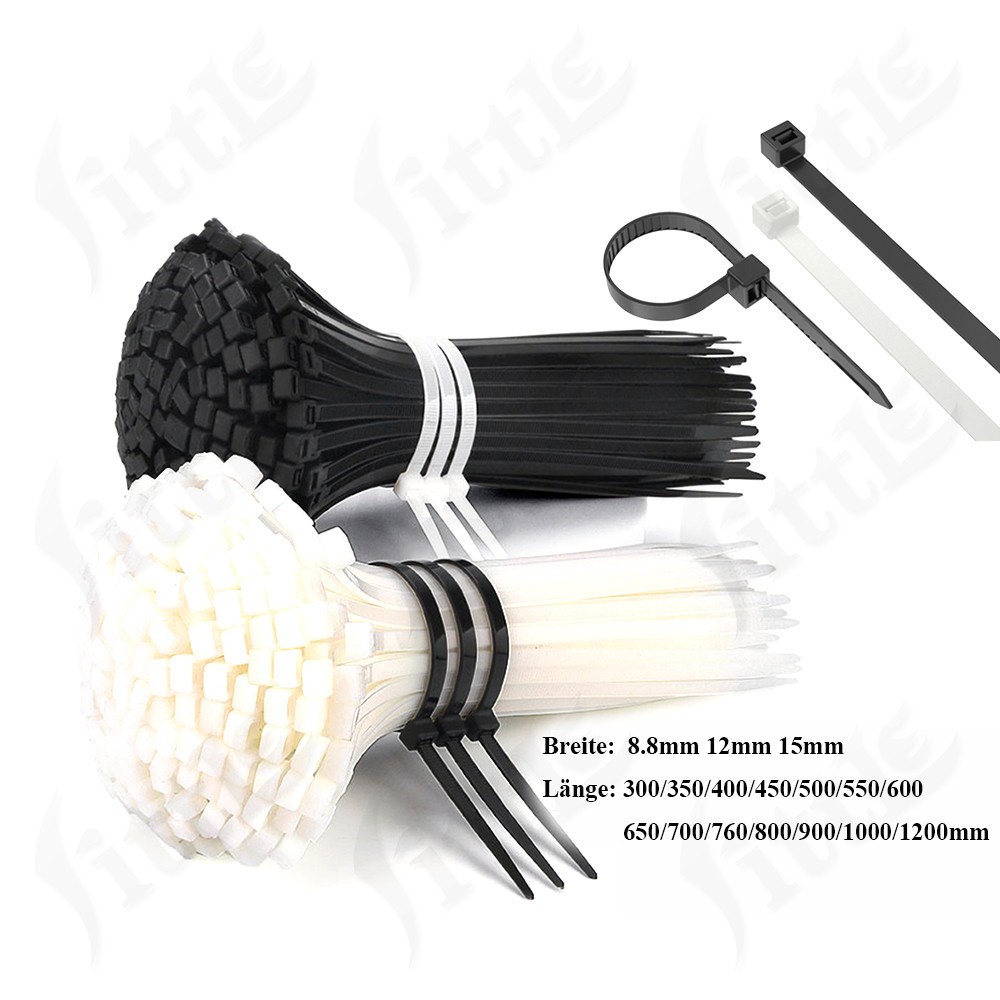 Plastic Cable Ties Long and Wide Extra Large Zip Ties Wrap Extra Heavy Duty Ties