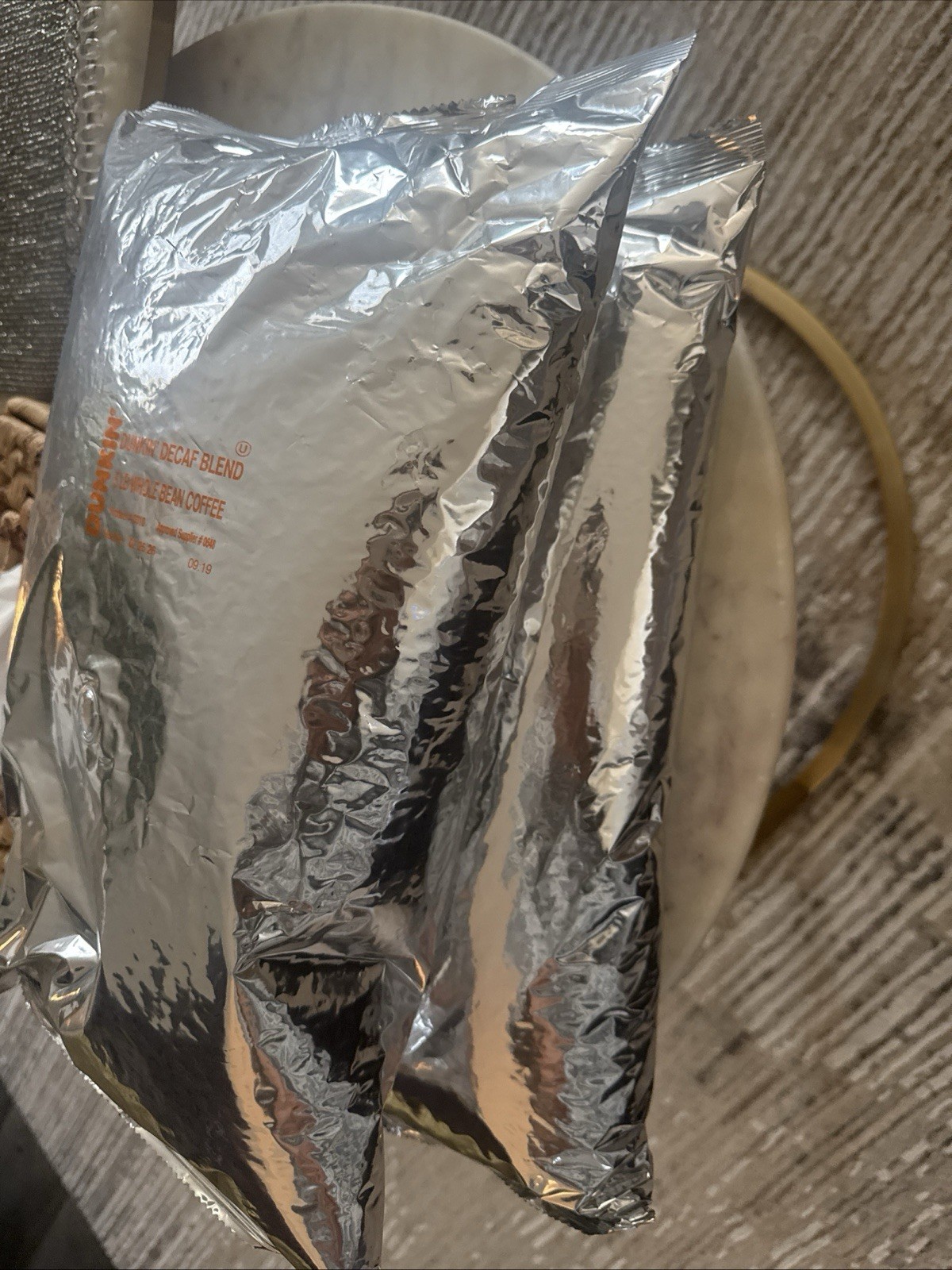 Decaf whole beans Dunkin donuts 5 pounds