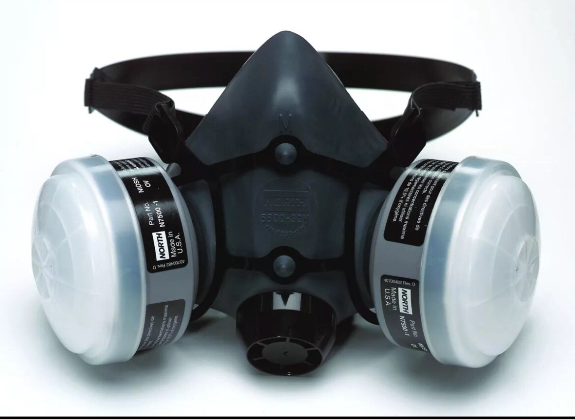 North 7 IN 1 MEDIUM HALF FACE GAS MASK Respirator Protection Spraying Painting