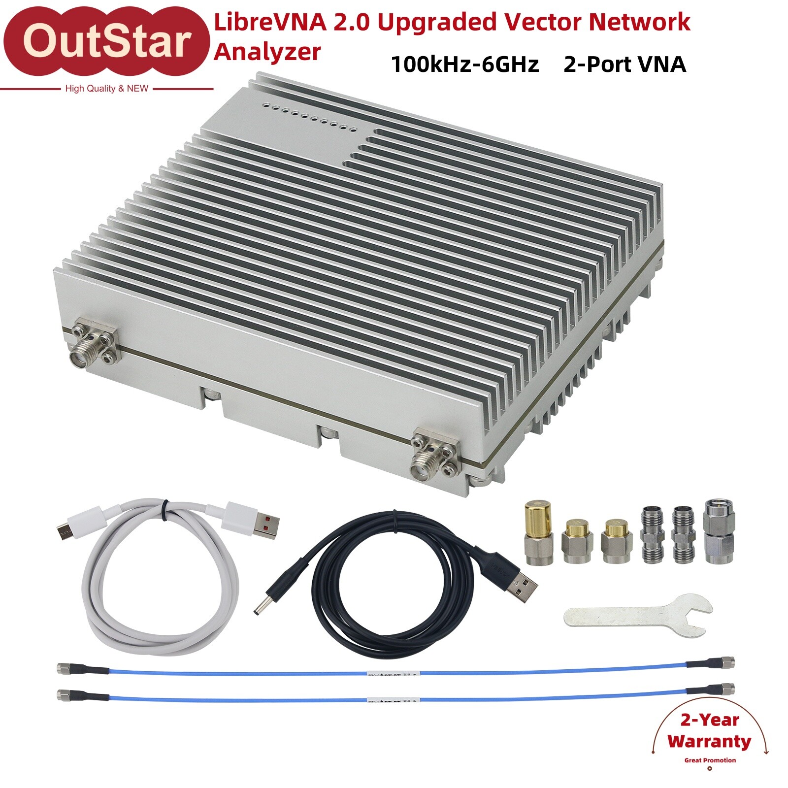 HamGeek 2026 LibreVNA Vector Network Analyzer 100kHz-6G Spectrum Analyzer V1.6.5