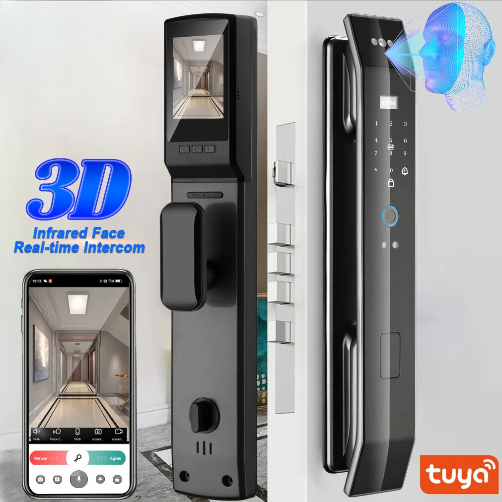 Face Real-time Intercom Smart Door Lock Security Camera Intelligent Fingerprint