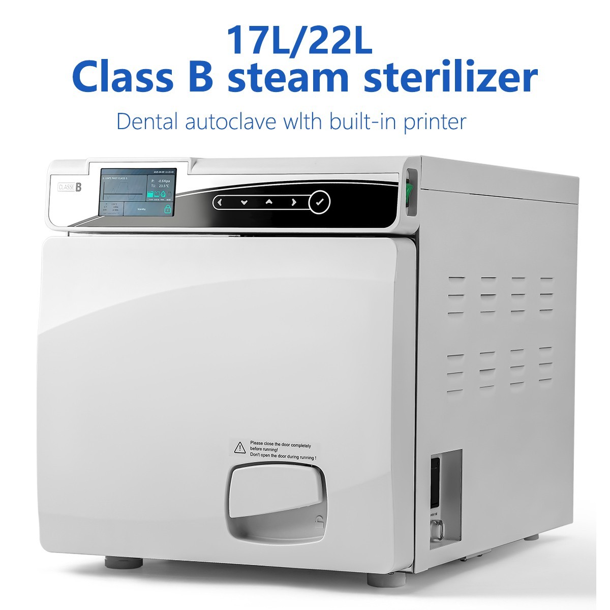 17/22L Dental Medical Autoclave Sterilizer Class B Vacuum Sterilization+Printer