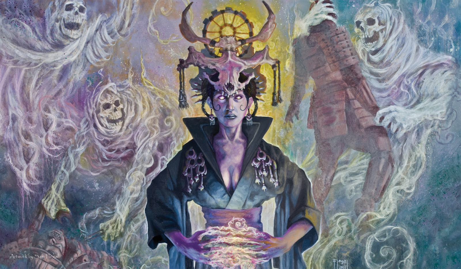 MTG Yugioh Playmat Artists of Magic MOTO DAIKEN w/art by SAM FLEGEL