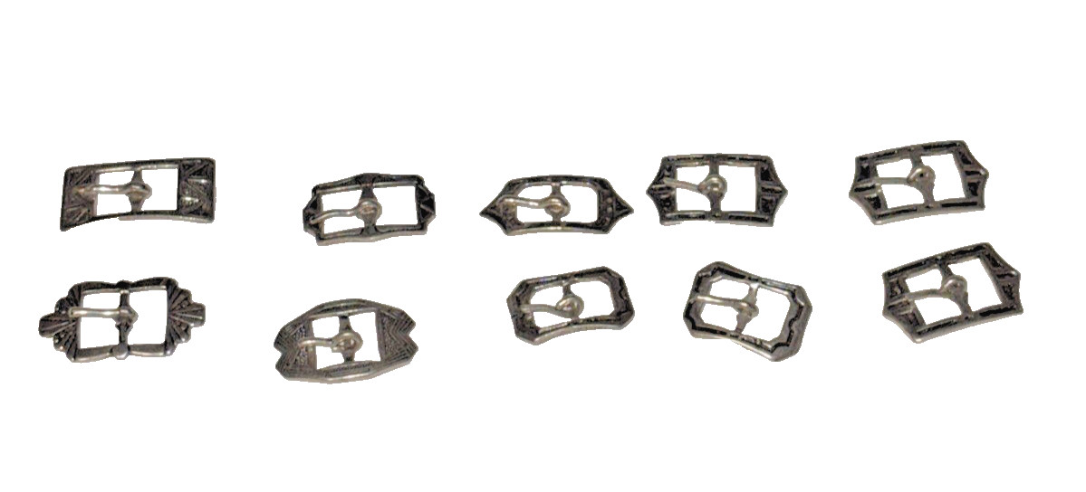 Replacement Buckles For Horse Tack Silver and Black Lot of 10 Miscellaneous READ