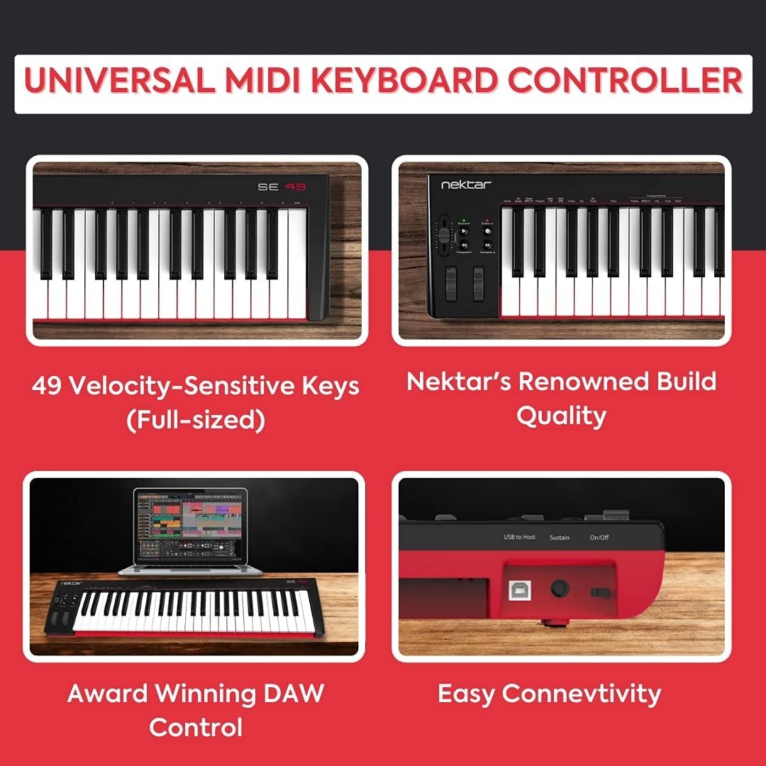 49-Key USB MIDI Controller SE49 - Enhance Your Music Production Experience