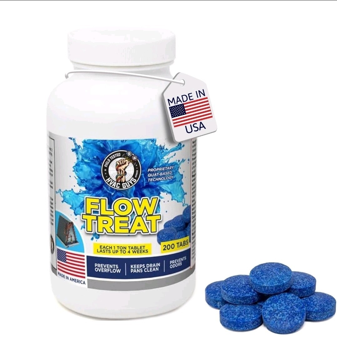 HVAC GUYS – Flow Treat Tabs - 200 Tablets | AC Drain Line Cleaner