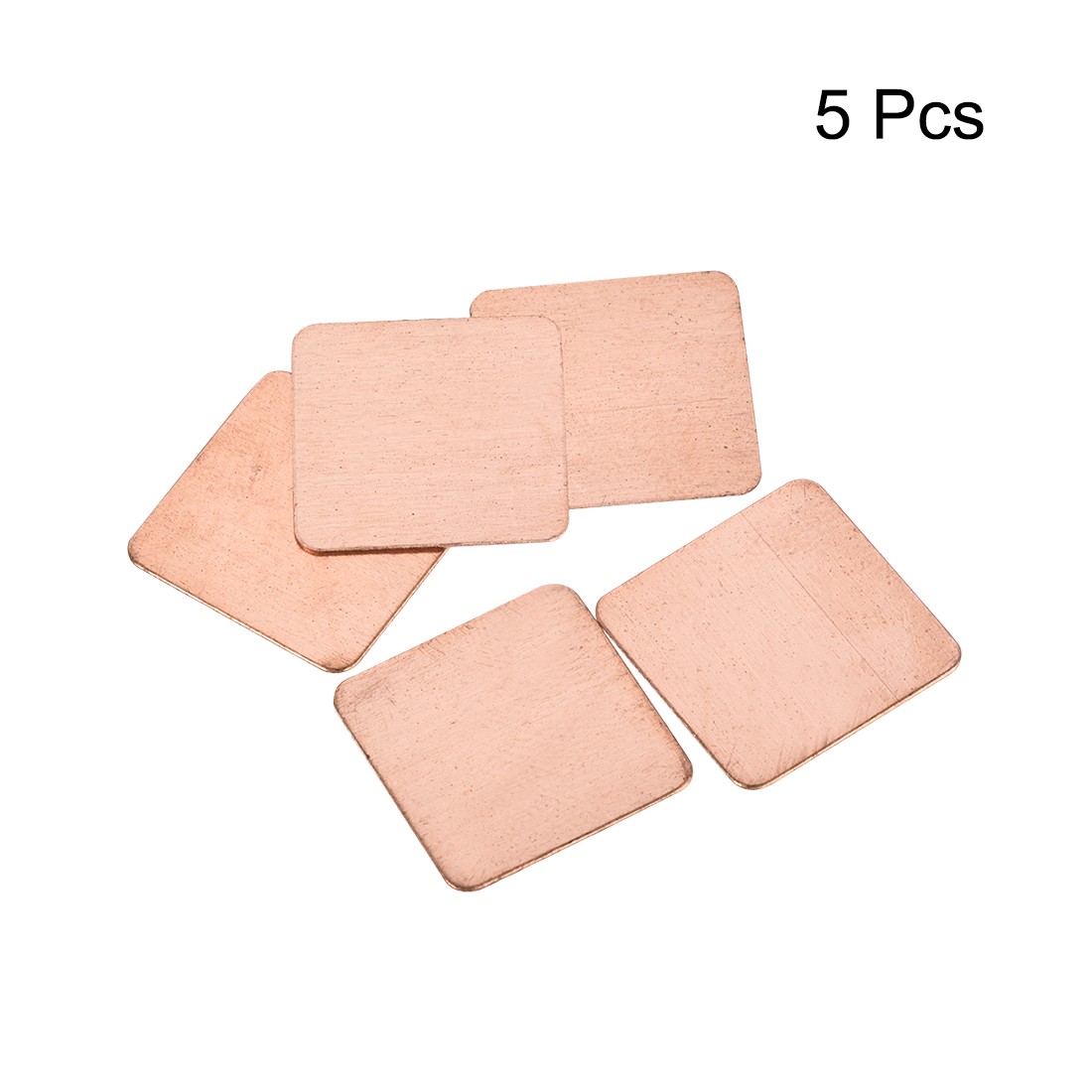 Flat IC Chipset Thermal Copper Heatsink for CPU GPU 15 x 15 x 0.3mm 5pcs