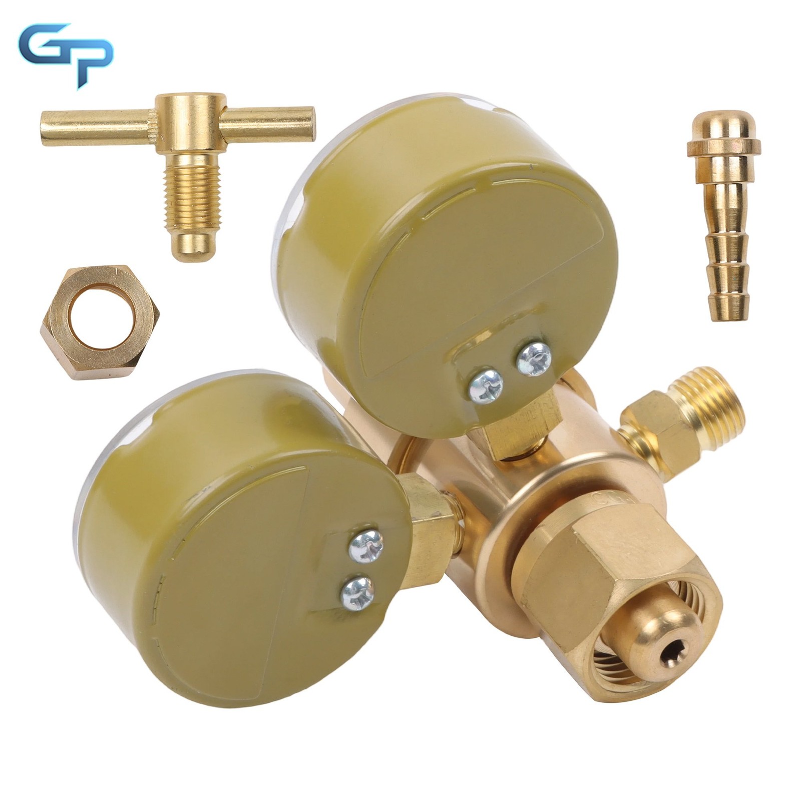 Professional Welding Oxygen Regulator, 2" Gauge Brass Design, CGA540 Fitting
