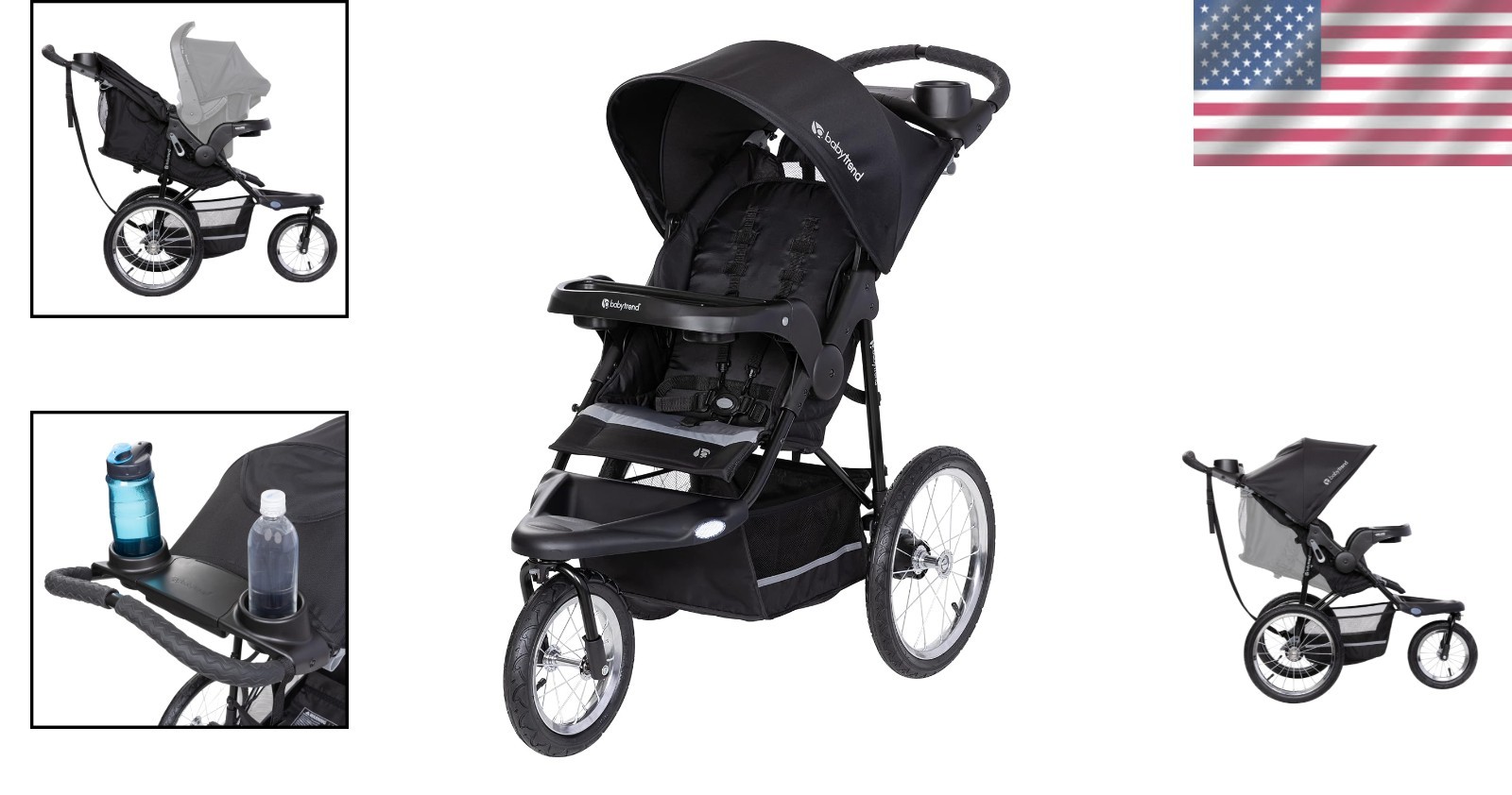 All-Terrain Jogging Stroller, Dash Black