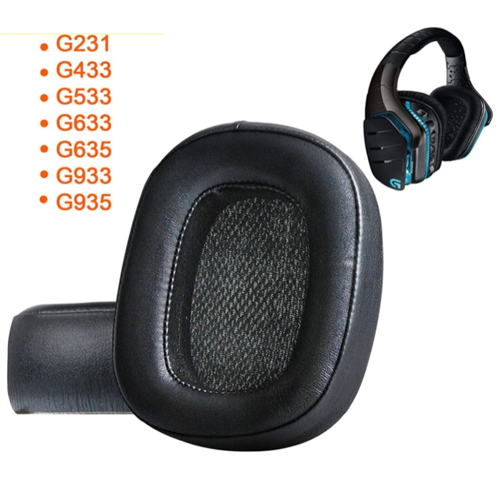 Replacement Earpads Cushion For Logitech G231 G433 G533 G633 G635 G933 G935