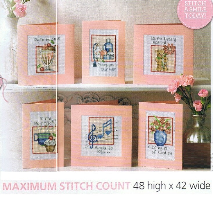 GIRLY CARDS  CROSS STITCH PATTERN  ONLY  EQ -  RYY
