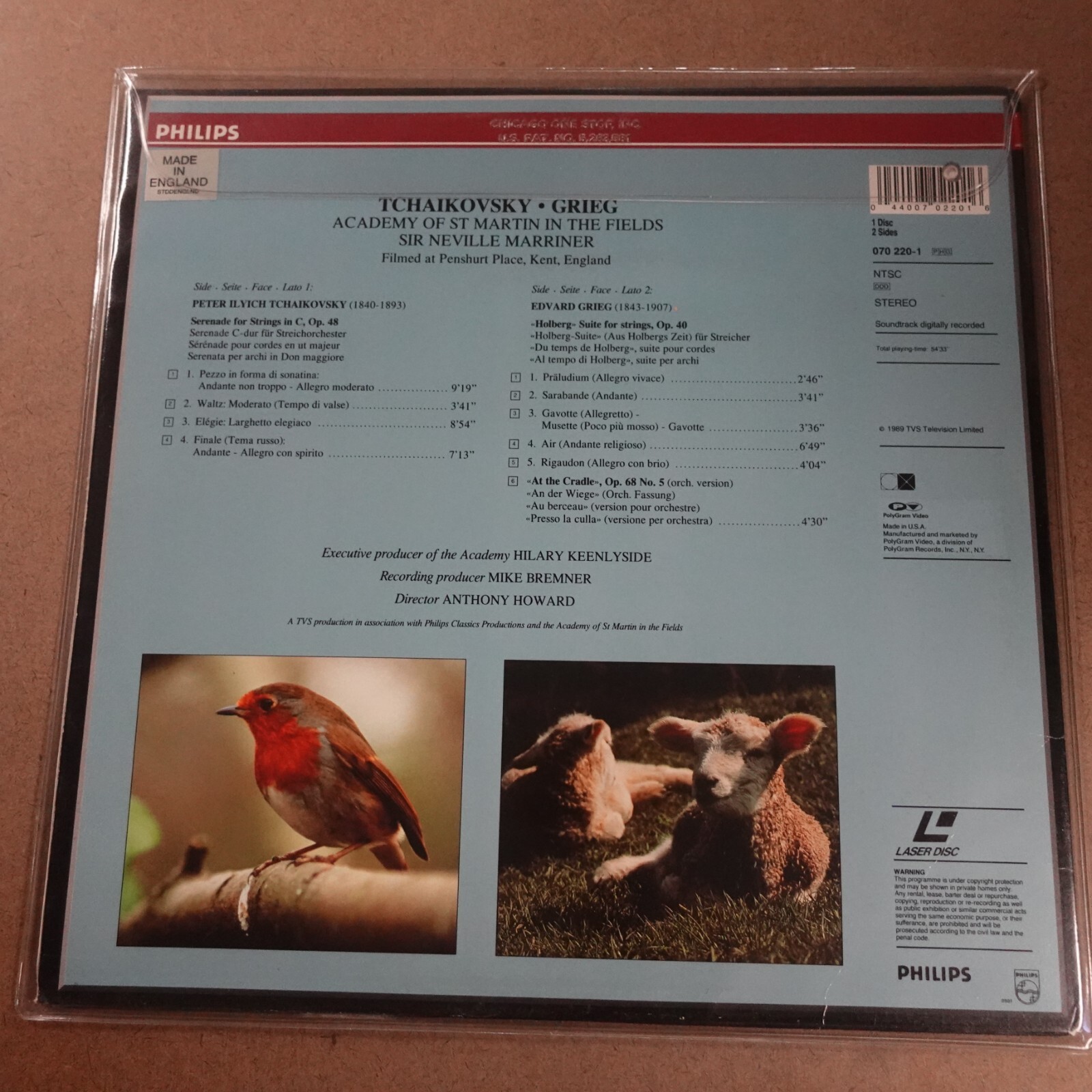 Tchaikovsky Serenade For Strings Laserdisc Ld Movie