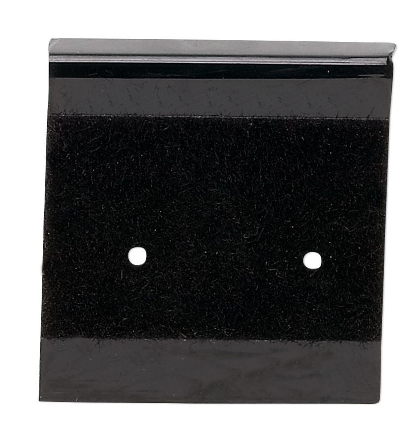 100 Black Flocked Plastic 1" Square Hanging Earring Display Cards