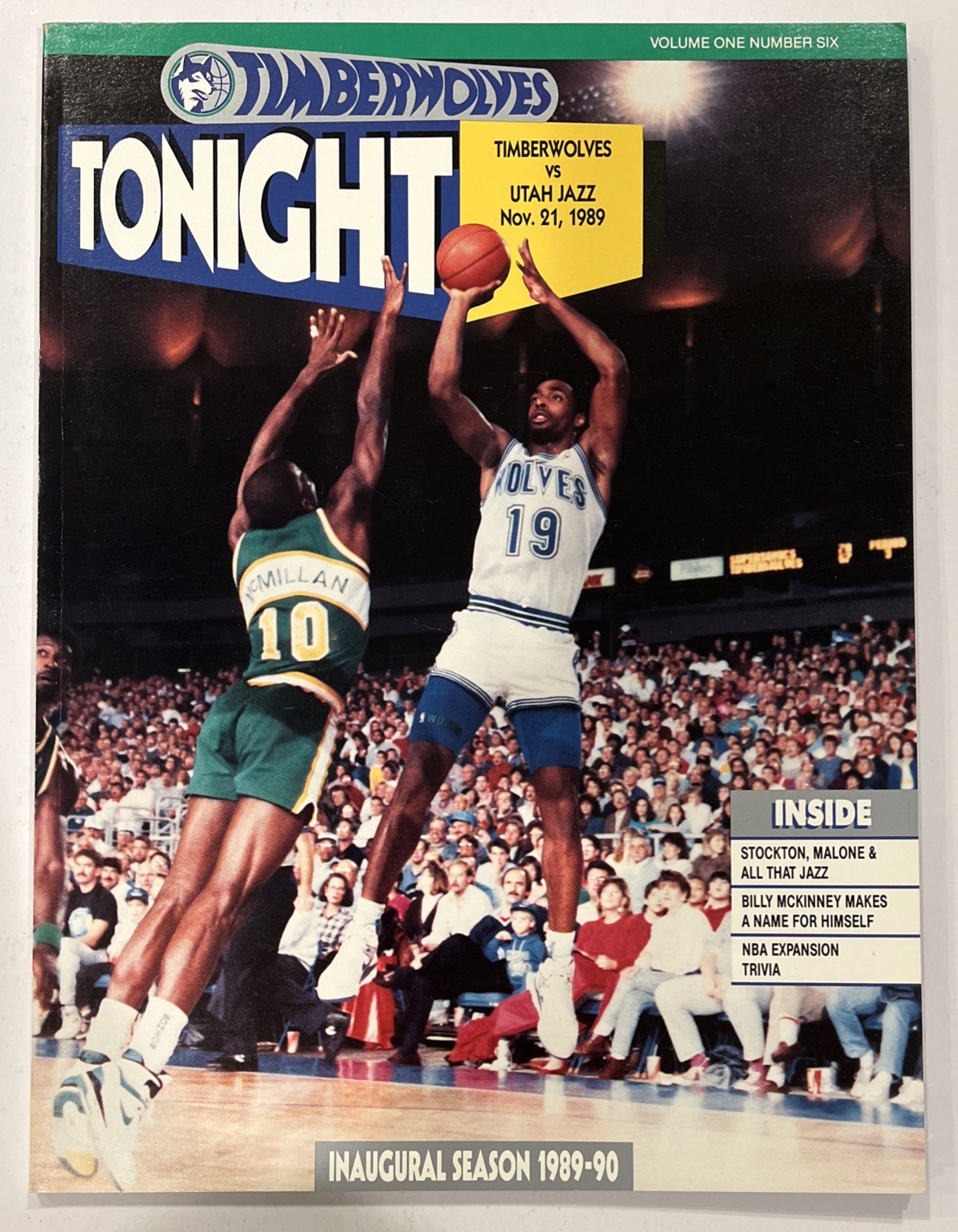 1989-90 Minnesota Timberwolves NBA Program vs. Utah Jazz (G3)