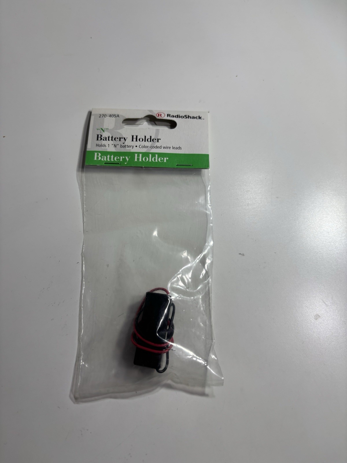 Radio Shack 270-405A “N” Battery Holder Color Coded Wire Leads