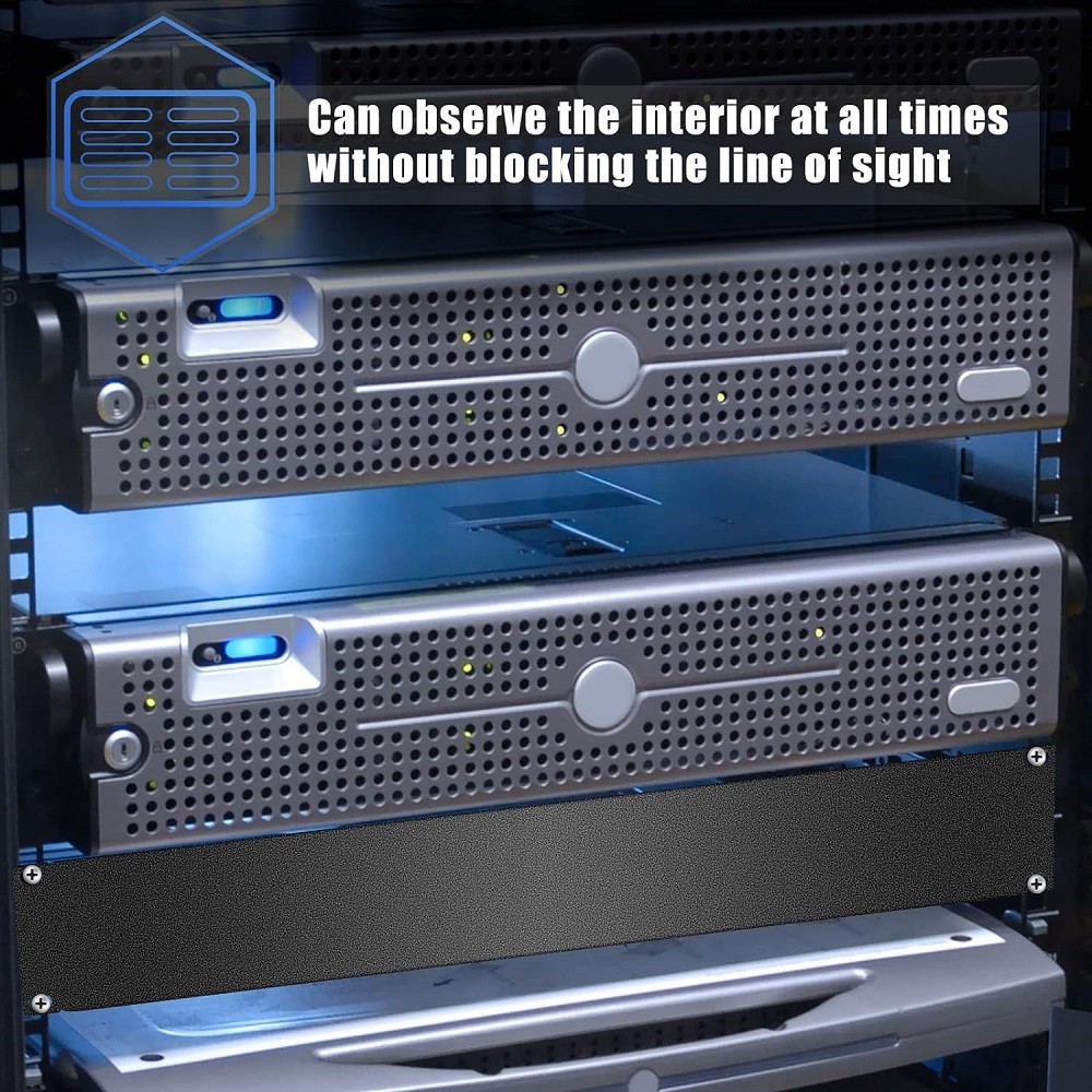 2U 19" Blank Patch Panel Filler Space Spacer Plate Network Server Rack Mountable