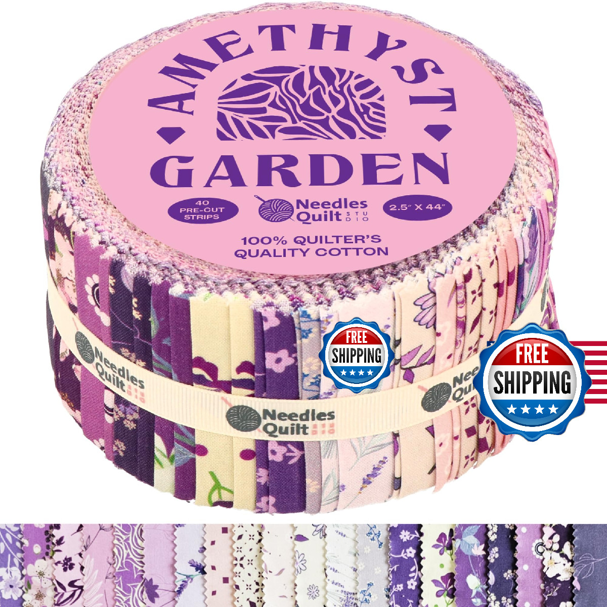 Jelly Roll Fabrics for Quilting Clearance 40 Strip 2.5" x 44" | Cotton Strips Bu