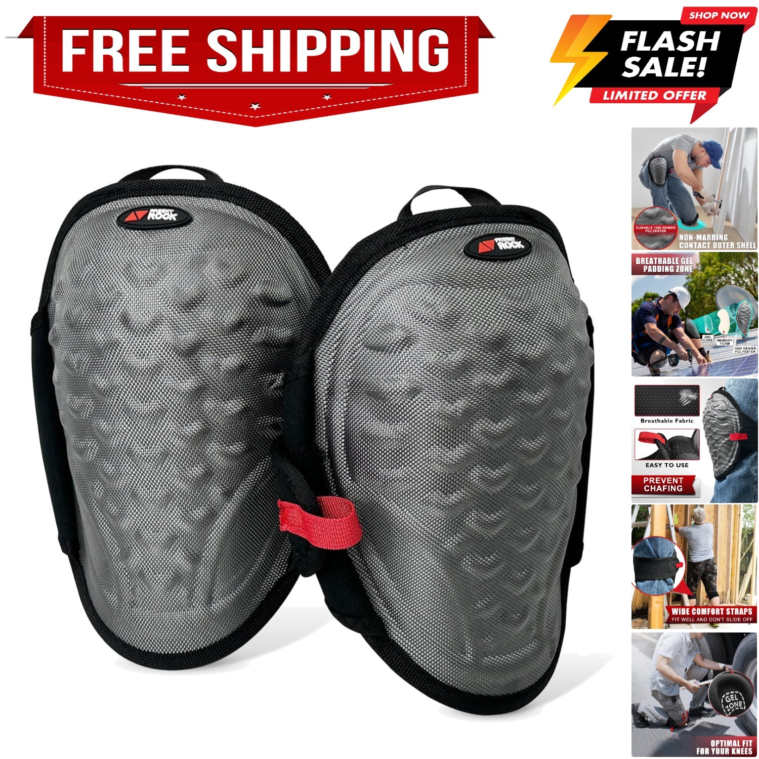 Work Knee Pads for Men Construction,Gel Roofing and Flooring Knee Pads for Wo...