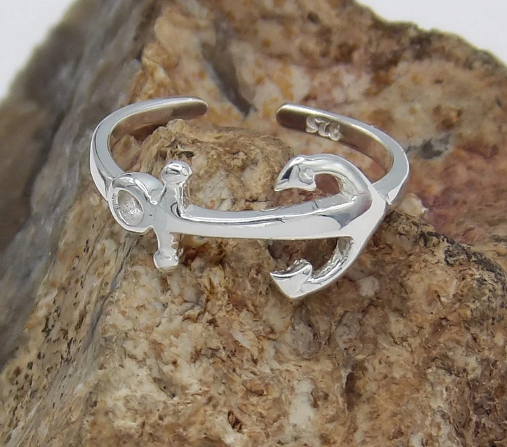Casual use For Women's Adjustable Solid Metal Toe Ring White Gold Plated Silver