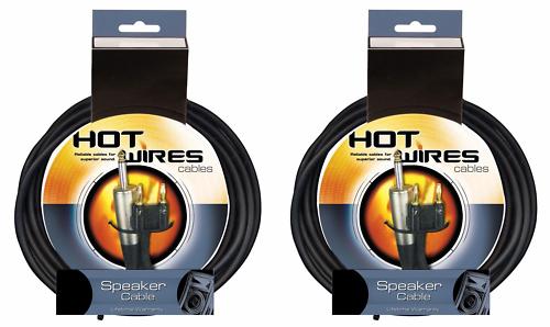 (2) 25' 14g Pro Speaker Cable Cords 1/4" to Banana Plug Fast Free USA Shipping!
