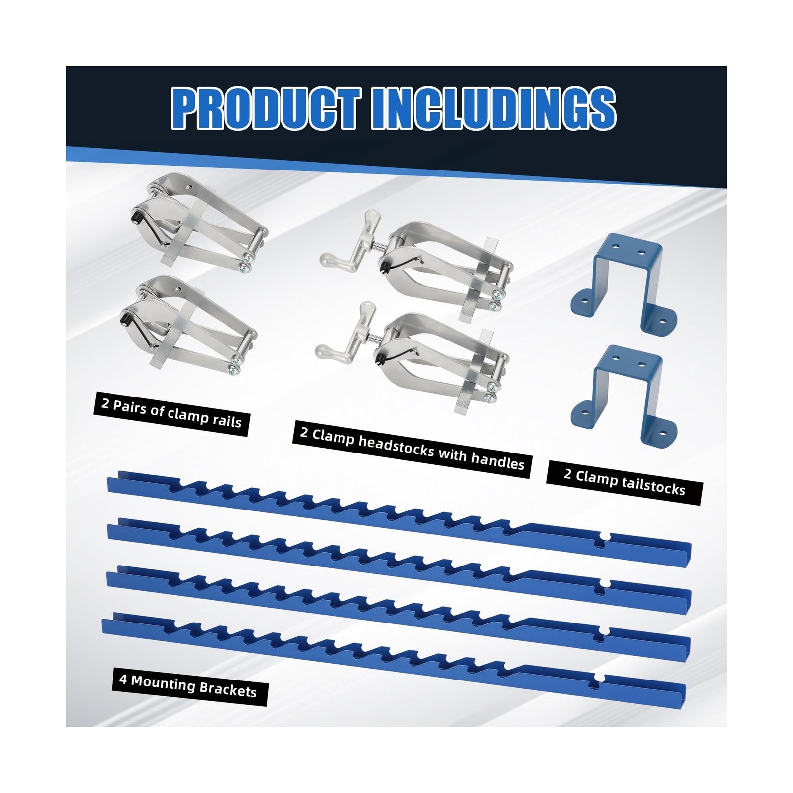 41 Inch Panel Clamps Woodworking (2-Pack) with Mounting Brackets, 4-Way Press...