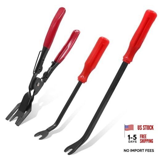 2-in-1 anti-slip handle trim tools auto removal pliers with spring-loaded