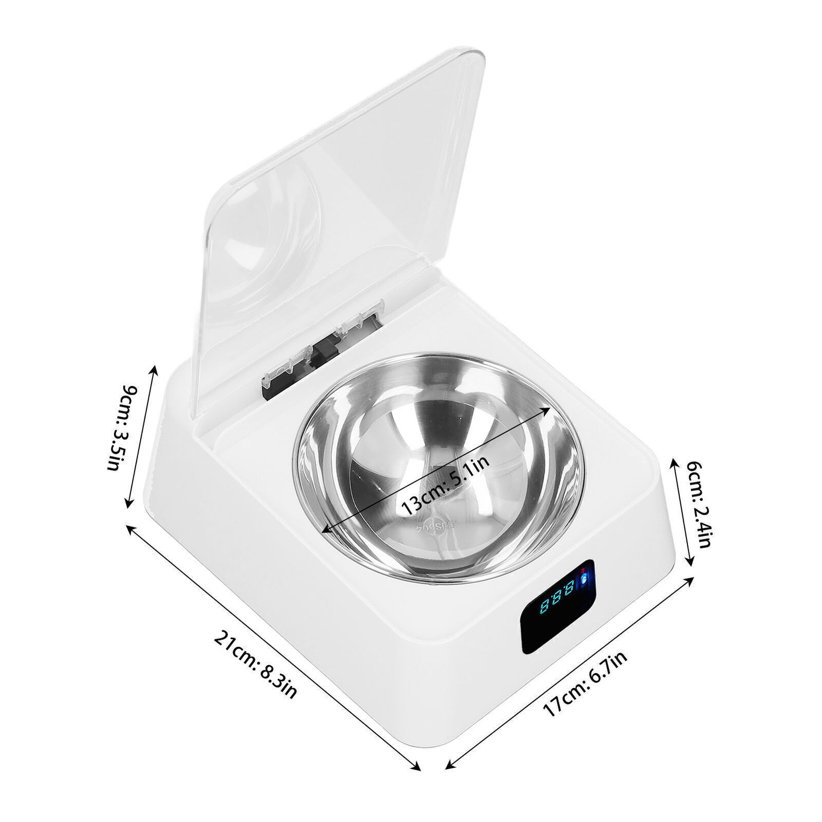 Pet Smart Feeder Induction Lid Opening Rechargeable Dog Cat Feeding Bowl