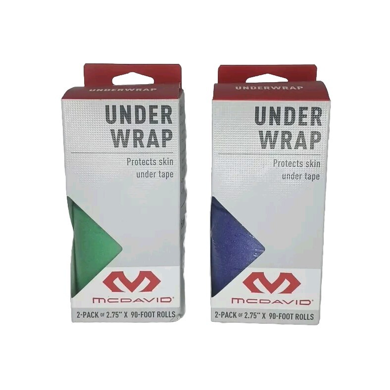 2x McDavid Underwrap Protects Skin Under Athletic Tape Green And Purple