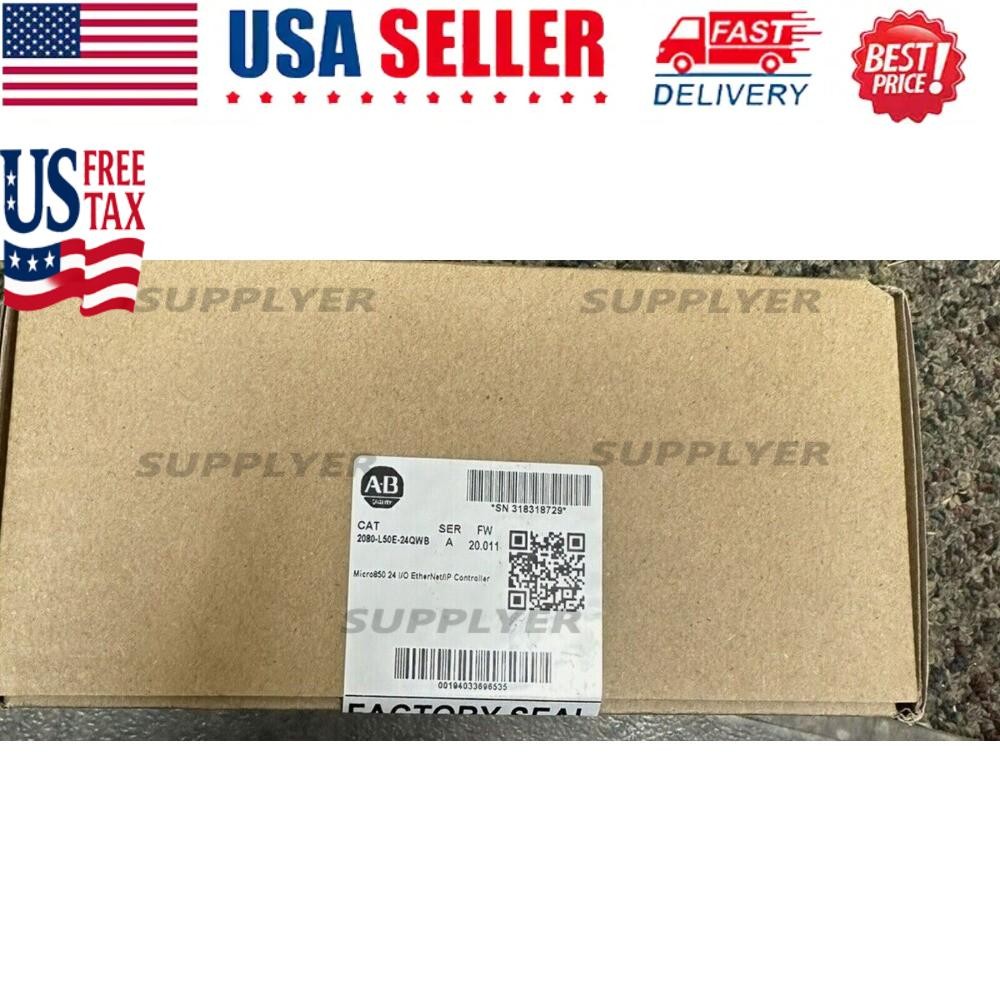 New Sealed 2080-L50E-24QWB Micro850 24 I/O EtherNet/IP Controller AB US Free Tax