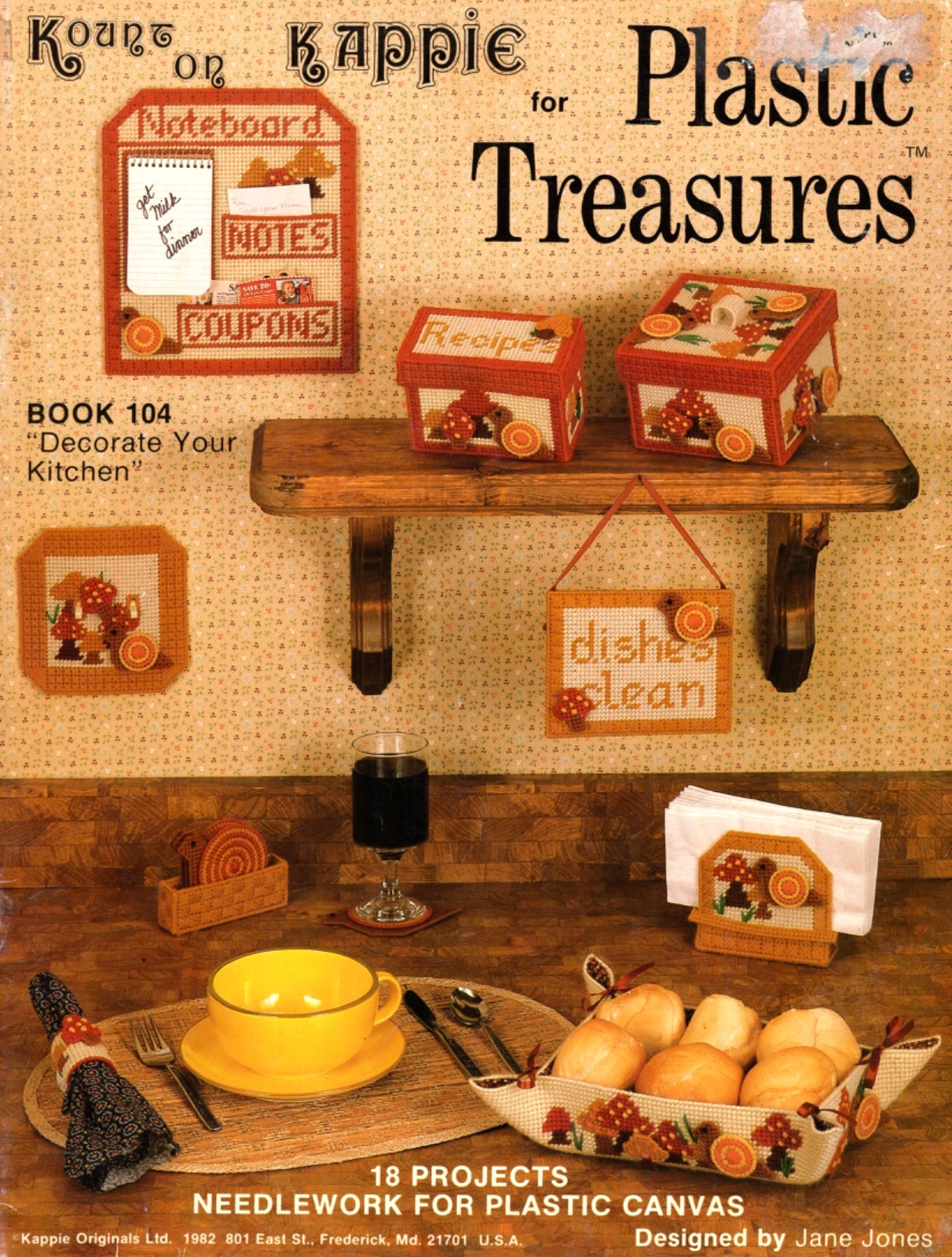 Decorate Your Kitchen Plastic Canvas Patterns Book 104 Kount on Kappie