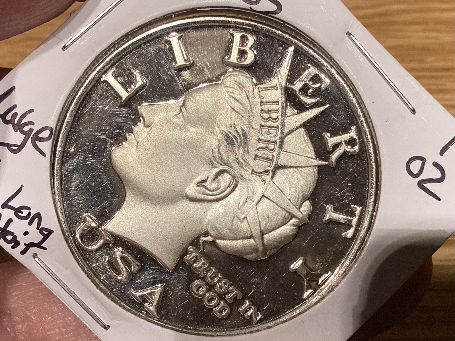 Norfed 1 Oz Silver 2003 $10 Large E Long Hair (2 Available)