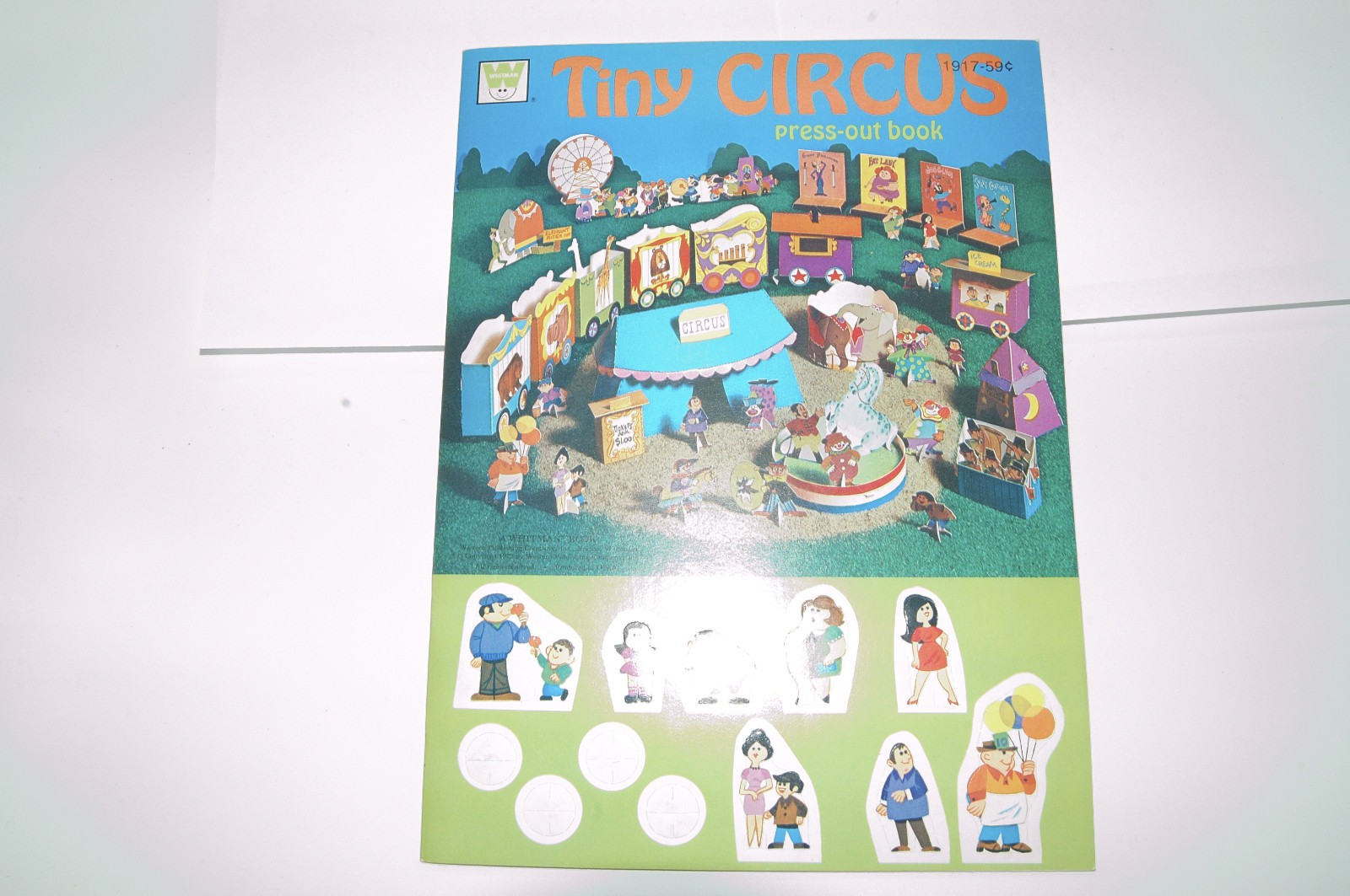 WHITMAN TINY CIRCUS PRESS-OUT BOOK, Animals, Big Top!, VINTAGE, LN, Pristine!