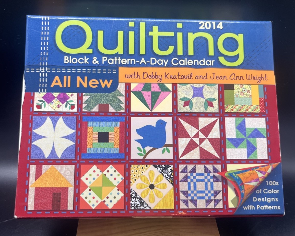 QUILTING 2014 Block & Pattern A Day Calendar by Kratovil & Wright Nice Sewing