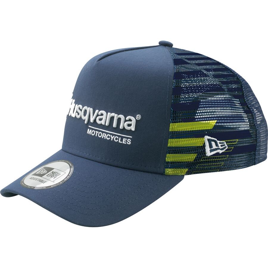 Husqvarna Apparel 2024 Team Trucker Hat - Blue/Yellow 3HS240036700