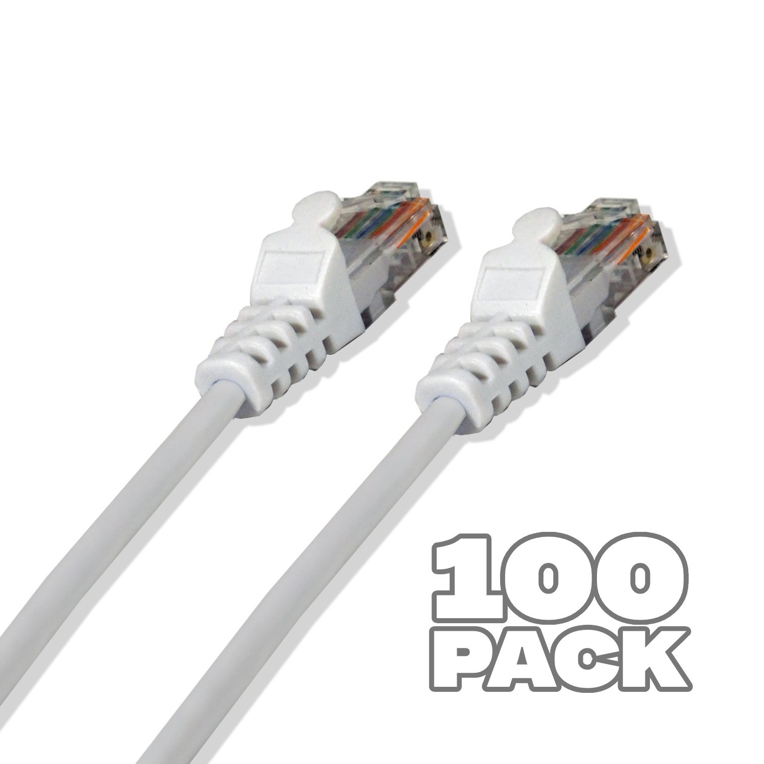 100 pack - 1ft Cat5 UTP Ethernet Network Patch Cable RJ45 Lan Patch Cord White