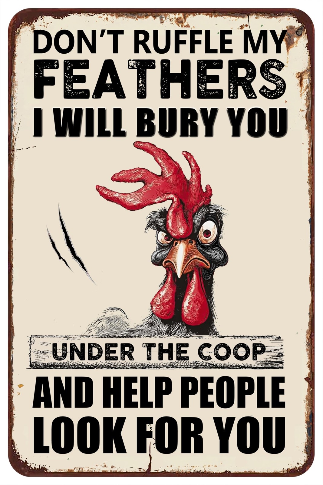 Funny Chicken Signs Chicken Coop Accessories Rooster Decorations Chicken Stuf...
